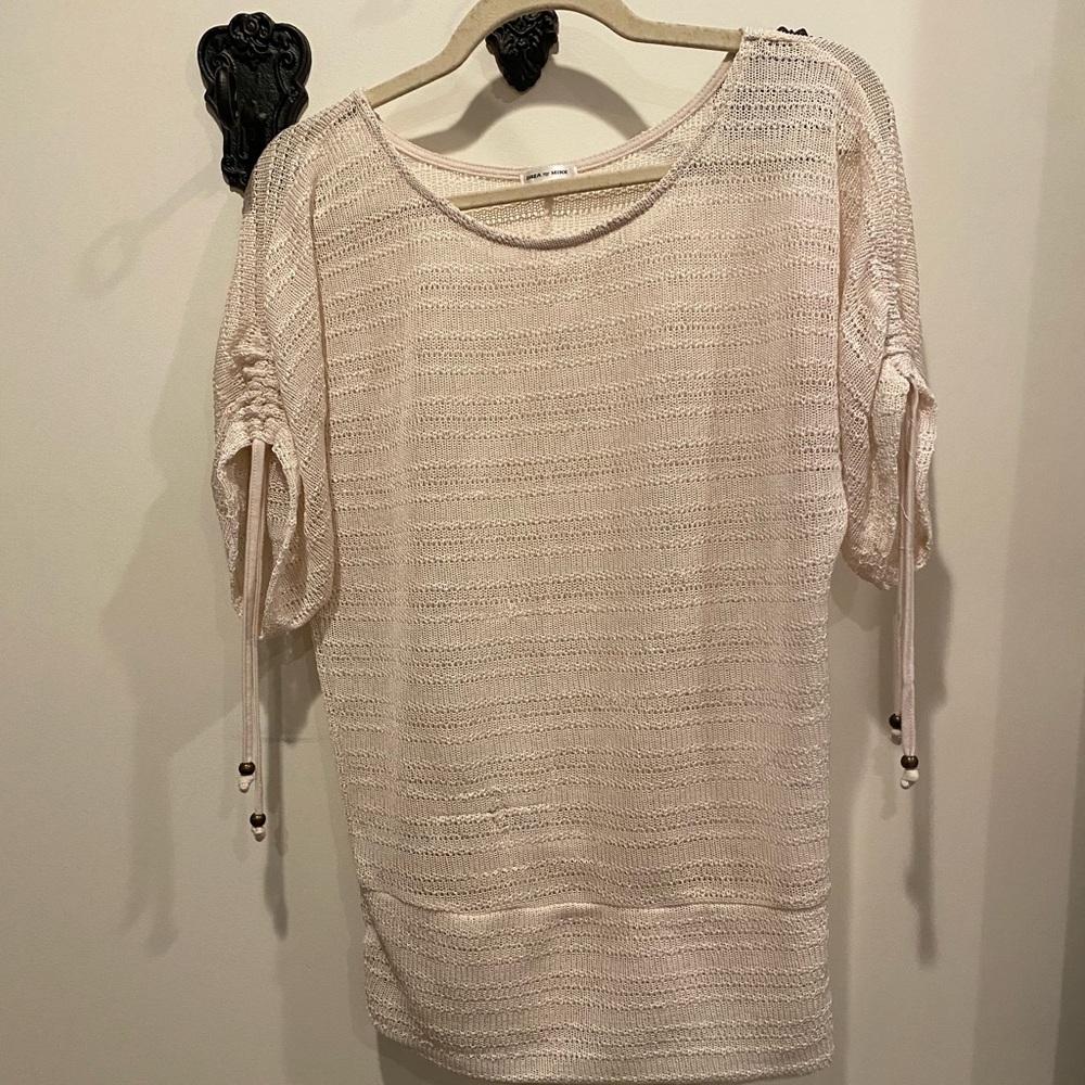 Knit see through loose cover up or top